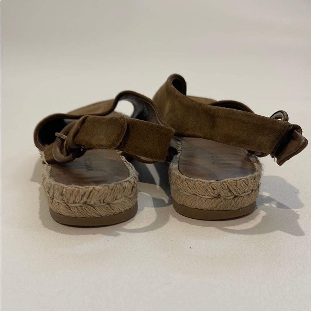 Vince Brown Linton Espadrille Slingback Shoes with Jute Sole - Picture 2 of 8